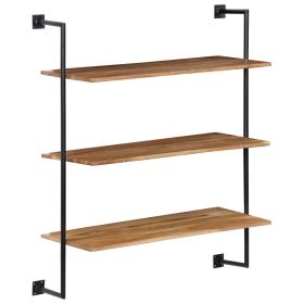 vidaXL Wall Shelf 37"x13.7"x44.4" Solid Acacia Wood