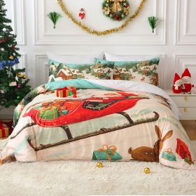 Christmas Green Quilt Set Three Piece Set