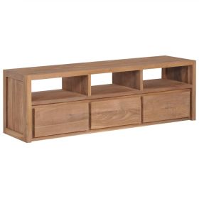 TV Cabinet Solid Teak Wood with Natural Finish 47.2"x11.8"x15.7"