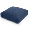 Jaxx Brio Large D√©cor Floor Pillow / Meditation Yoga Cushion, Shearling Faux Lamb, Indigo