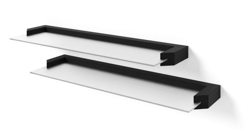 Gloss shelves Auris 2 x 23.6 in / 2 x 60 Black