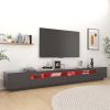 TV Cabinet with LED Lights Gray 118.1"x13.8"x15.7"