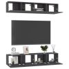 TV Cabinets 4 pcs Gray 31.5"x11.8"x11.8" Engineered Wood