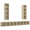 Wall-mounted TV Cabinets 4 pcs Sonoma Oak Engineered Wood