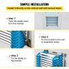 VEVOR Attic Steps Pull Down 12 Steps Attic Stairs, Alloy Attic Access Ladder, Blue Pulldown Attic Stairs, Wall-mounted Folding Stairs for Attic