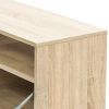 TV Cabinets 2 pcs Engineered Wood 37.4"x13.8"x14.2" Oak