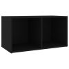 5 Piece TV Cabinet Set Black Engineered Wood