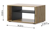 Auris coffe table / 34,3 artisan oak / black matt