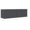 TV Cabinets 4 pcs Gray 39.4"x11.8"x11.8" Engineered Wood