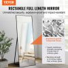 VEVOR Full Length Mirror, 71'' x 31'', Extra Large Standing Hanging or Leaning Rectangle Floor Tempered Mirror with Stand Aluminum Alloy Frame