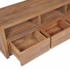 TV Cabinet Solid Teak Wood with Natural Finish 47.2"x11.8"x15.7"