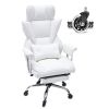 VEVOR Reclining Office Chair with Footrest, Heavy Duty PU Leather Wide Office Chair, Big and Tall Executive Office Chairs with Lumbar Support