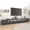 TV Cabinet with LED Lights Gray 118.1"x13.8"x15.7"