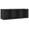 3 Piece TV Cabinet Set Gray Engineered Wood