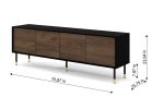 Sherwood - TV stand 4D black / catania oak