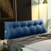 SOGA 150cm Blue Triangular Wedge Bed Pillow Headboard Backrest Bedside Tatami Cushion Home Decor