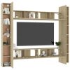 8 Piece TV Cabinet Set Sonoma Oak Engineered Wood