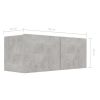 7 Piece TV Cabinet Set Concrete Gray Engineered Wood