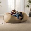 Jaxx 7 Foot Giant Bean Bag Sofa, Camel