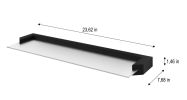 Gloss shelves Auris 2 x 23.6 in / 2 x 60 Black