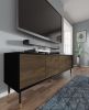 Sherwood - TV stand 4D black / catania oak