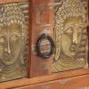 TV Cabinet with Buddha Cladding 47.2"x11.8"x15.7" Reclaimed Wood