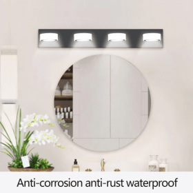 LED Modern Black 4 Light Vanity Light Fixture Mirror Bathroom Wall Light Unavailable Platforms- Temu