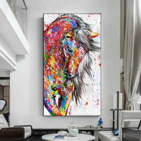 Handmade Oil Painting Canvas Wall Art Decoration Modern Animal Home Entryway Living Room Bedroom Luxurious Decoration Painting (Style: 02, size: 50x70cm)