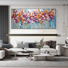 Hand Painted Abstract Colorful Oil Painting on Canvas Large Original Textured Wall Art Boho Wall Decor Minimalist Living Room Home Decor (Style: 01, size: 60x120cm)