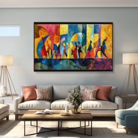 Large Abstract Colored Figures Oil Painting on Canvas Wall Art Picasso Art Original Famous Painting Trendy Wall Art Living Room Home Decor (Style: 01, size: 80x120cm)