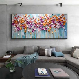 Hand Painted Abstract Colorful Oil Painting on Canvas Large Original Textured Wall Art Boho Wall Decor Minimalist Living Room Home Decor (Style: 01, size: 140x280cm)