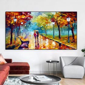 Handmade Large Abstract Knife Oil Painting Landscape Wall Art Modern Poster Living Room Home Decoration Mural Porch Frameless (size: 100x150cm)