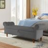 Teddy Velvet Multifunctional Storage Rectangular Sofa Stool