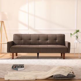 New Arrival Factory Gray Sofa Bed in Living Room Multi-function Leisure Sleeper Couch (Color: Brown, Seating Capacity: Seats 2)