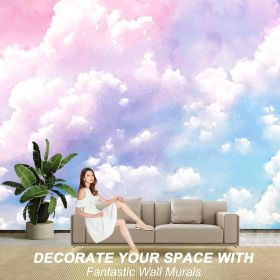 Large Silk Wall Murals, Cloud Wallpaper, 155in(W) x103in(H). Brings Luxury and Elegance to Interior Spaces. Perfect for Kids' Room, Living Room (Color: cloud wallpaper 04, size: 155 inx103 in)