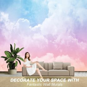 Large Silk Wall Murals, Cloud Wallpaper, 155in(W) x103in(H). Brings Luxury and Elegance to Interior Spaces. Perfect for Kids' Room, Living Room (Color: cloud wallpaper 02, size: 155 inx103 in)