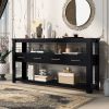 62.2'' Modern Console Table Sofa Table for Living Room with 4 Drawers and 2 Shelves