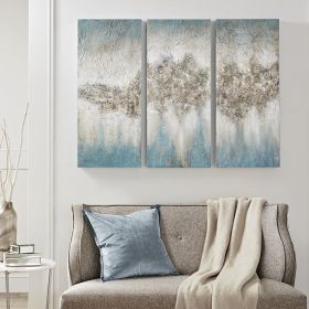 Heavily Embellished 3-piece Canvas Wall Art Set (Color: as Pic)