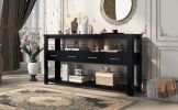 62.2'' Modern Console Table Sofa Table for Living Room with 4 Drawers and 2 Shelves