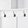 ON-TREND Modern Style Multiple Functions Hallway Coat Rack with Metal Black Hooks;  Entryway Bench 60" Wide Hall Tree with Ample Storage Space and 24