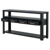 62.2'' Modern Console Table Sofa Table for Living Room with 4 Drawers and 2 Shelves