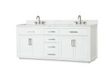 80" Bathroom Vanity with Double Sink, Freestanding Modern Bathroom Vanity with Soft-Close Cabinet and 3 Drawers