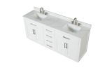 80" Bathroom Vanity with Double Sink, Freestanding Modern Bathroom Vanity with Soft-Close Cabinet and 3 Drawers