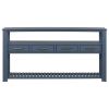 62.2'' Modern Console Table Sofa Table for Living Room with 4 Drawers and 2 Shelves