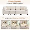 103" Sectional Sofa Couch Sofa Bed U-shaped Sofa with Two Movable Ottoman and Three USB Ports for Living Room