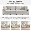 103" Sectional Sofa Couch Sofa Bed U-shaped Sofa with Two Movable Ottoman and Three USB Ports for Living Room