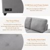 Sleeper Sectional Sofa, L-Shape Corner Couch Sofa-Bed with Storage Ottoman & Hidden Arm Storage & USB Charge for Living Room Apartment