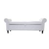 Multifunctional Storage Rectangular PU Leather Sofa Stool for Living Room