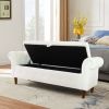 Teddy Velvet Multifunctional Storage Rectangular Sofa Stool