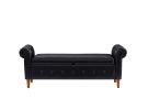 Multifunctional Storage Rectangular PU Leather Sofa Stool for Living Room